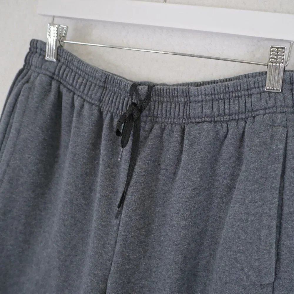 Adidas Gray Sweatpants 3 Stripe Large High Rise 31/30 High‎ Rise